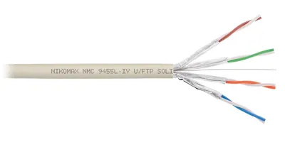Кабель NIKOMAX NMC 9455L-IY, U/FTP Cat.6a, 4×2×0.58, внутренний, нг(А)-LSLTx, 500м