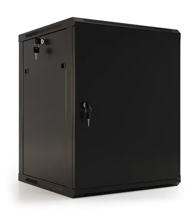 Шкаф Hyperline TWB-0645-SR-RAL9004, настенный 19", 6U, 367×600×450 мм, IP20