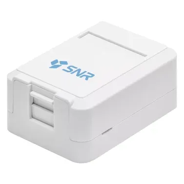 Корпус настенной розетки SNR SNR-MB-DPS-1, 1 порт, KeyStone, белый