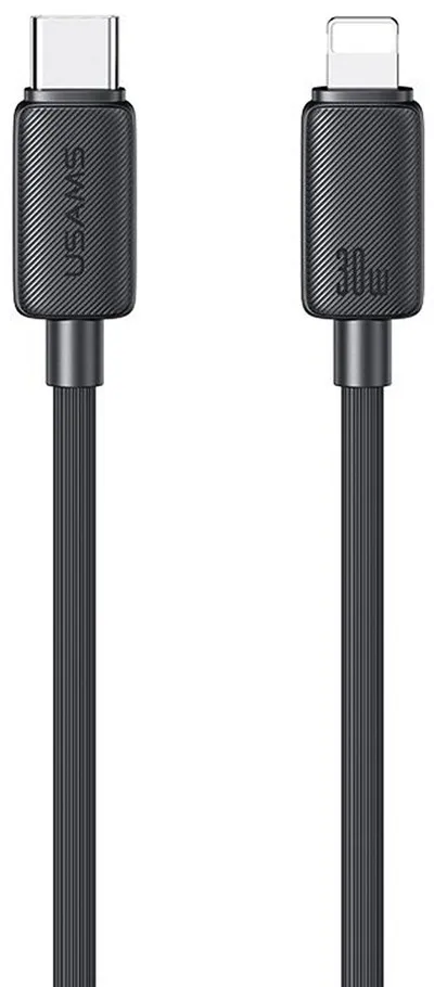 Кабель Usams SJ692USB01, Type-C — Lightning, 30W, 1м, чёрный