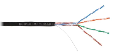 Кабель NIKOMAX ESSENTIAL NMC 2100B-BK, U/UTP Cat.5e, внешний, 305 м, черный