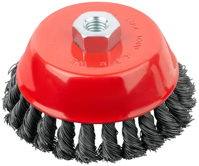 Кордщетка-чашка Fit 39469, гайка М14, витая проволока, 125 мм