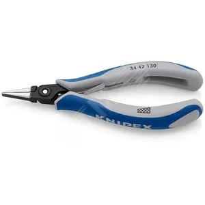 Плоскогубцы Knipex KN-3442130, прецизионные захватные, 130 мм, вороненые
