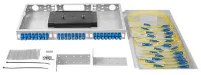 Кросс оптический SNR-ODF-24R-24SC-P, 19", 24 порта SC, укомплектованный
