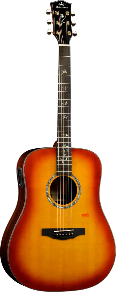 Электроакустическая гитара Kepma B1E-D-BS, Cherry Burst