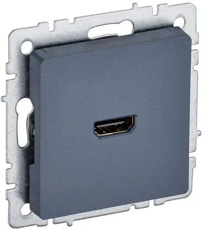 Розетка HDMI IEK BRITE РHDMI-0-БрМ, 1 пост, IP20, маренго