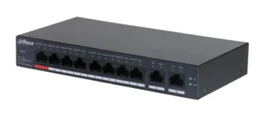Коммутатор Dahua DH-CS4010-8ET-110, управляемый L2, 8×10/100M PoE 110 Вт, 2×1G uplink