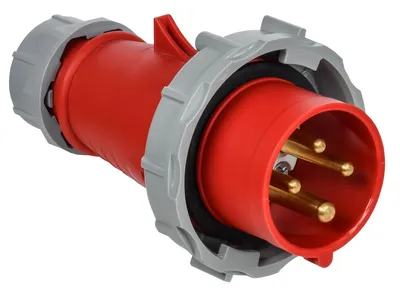 Вилка CEE IEK PSR02-016-4-0-67, 16 А, 380 В, 3P+PE, 6ч, IP67