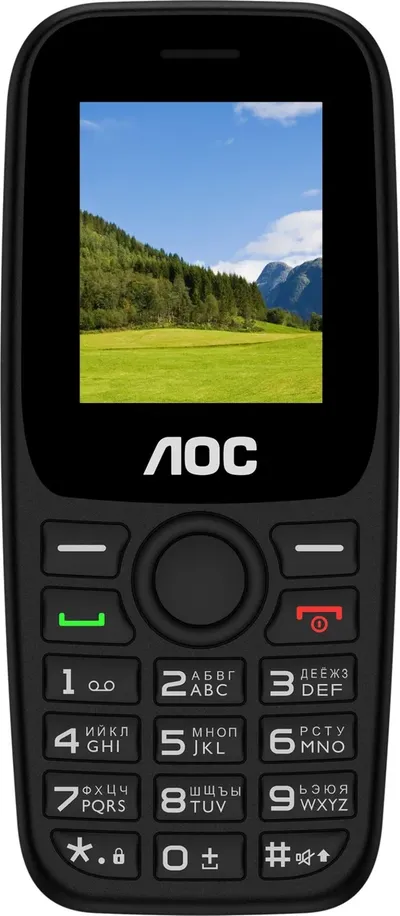 Мобильный телефон AOC 170 A черный моноблок 2Sim 1.77" 128x160 RTOS GSM900/1800 FM