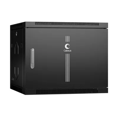 Шкаф телекоммуникационный Cabeus SH-05F-9U60/45m-BK, настенный 19" 9U, 600×450×501 мм
