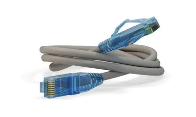 Патч-корд Hyperline PC-LPM-UTP-RJ45-RJ45-C6-3M-LSZH-GY, UTP, Cat.6, 3м, серый