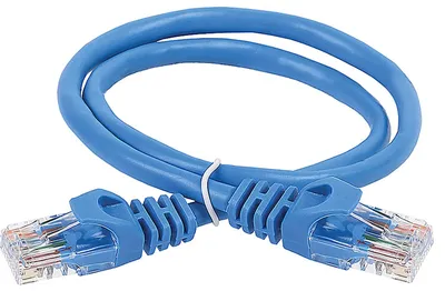 Патч-корд ITK PC03-C5EUL-5M, U/UTP Cat.5e, LSZH, RJ45–RJ45, 5 м, синий