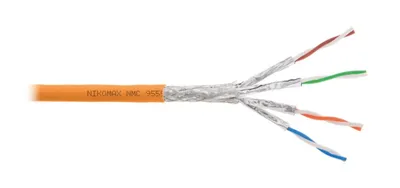 Кабель NIKOMAX NMC 9555C-OR, S/FTP Cat6a, 4×2×0.58, нг(А)-HF, 500м, оранжевый