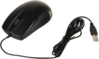 Мышь Oklick 185V2 черный, проводная, 1200 dpi, USB, 3 кнопки