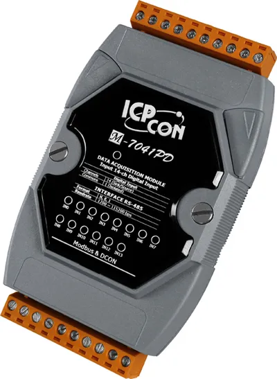 Модуль дискретного ввода ICP DAS M-7041PD-G CR, 14 каналов, RS-485, Modbus RTU