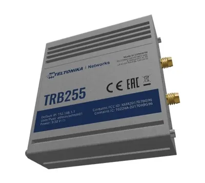 Промышленный шлюз Teltonika TRB255000000, LTE Cat M1, 1×LAN, RS232