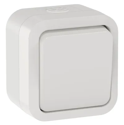 Выключатель IEK TS-V16-0-10-55-K01, 1-клавишный, 10А, IP55, белый