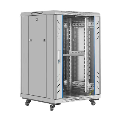 Шкаф телекоммуникационный 19" напольный 18U ExeGate EC-FS-18U.600.600.G.GREY (19”, 18U, 600x600x987mm (ШхГхВ), передняя дверь закаленное стекло, задняя перфорированная дверь, съемные боковые панели, пыле- и влагозащита IP20, встроенный вентиляционный модуль, 1 полка в комплекте, серый RAL 7035, 3 коробки) <EX300401RUS>