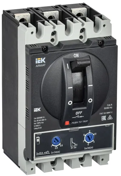 Автоматический выключатель IEK ARMAT AR-MCCB-3A-035-0063A-ATUC, 3P, 63 А, 35 кА