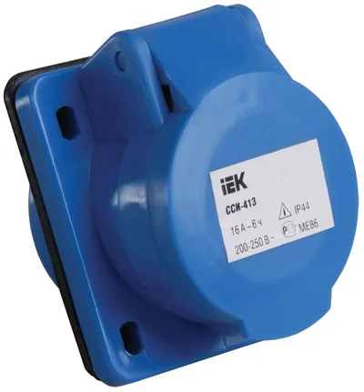 Розетка IEK PSR41-016-3, CEE 2P+E, 16 А, 230 В, IP44, встраиваемая
