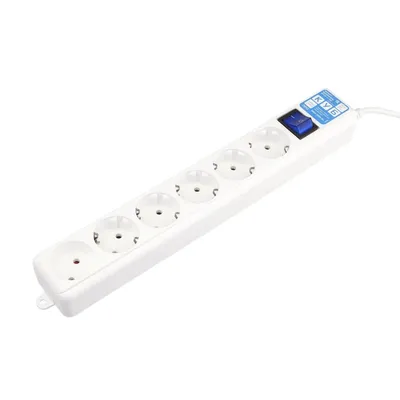 Сетевой фильтр PowerCube SPL6-16-P-3M, 6 розеток, 3м, 16А, белый
