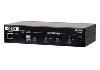 Блок распределения питания ATEN PE4104G-AT-G, 1U, 10 А, 4×C13, управление розетками