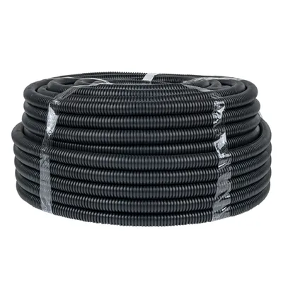Труба гофрированная EKF FRHF-25, d25мм, безгалогенная, черная