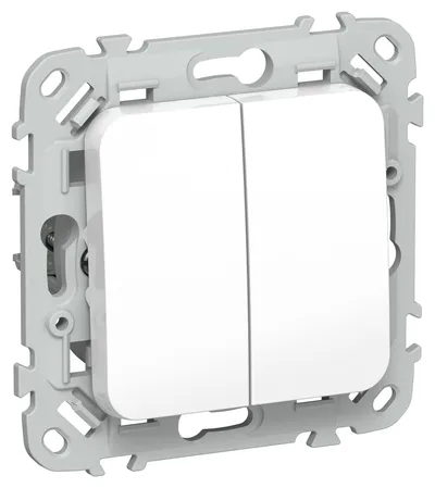 Выключатель для жалюзи IEK FLITE FI-V15-0-10-1-K01, 2-клавишный, 10 А, IP20