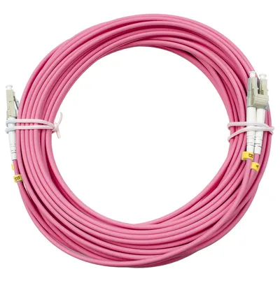 Патч-корд оптический Cabeus FOP-50-OM4-LC-LC-20m, Duplex LC/LC, OM4, 20м