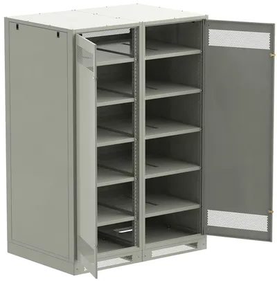 Шкаф аккумуляторный ITK LB35-20H49-2M, 2000×1400×950мм, двустворчатая дверь, серый