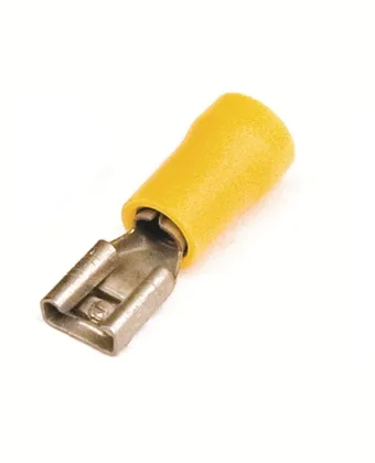 Наконечник плоский DKC 2C02P, 6,3×0,8 мм, 2,5-6,0 мм², желтый