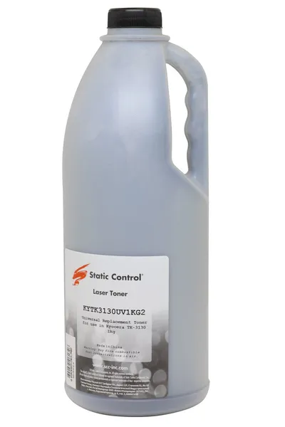 Тонер Static Control KYTK3130UV1KG2, черный, флакон 1000 г, для Kyocera FS-4100DN/4200DN/4300DN