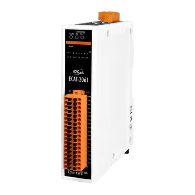 Модуль ввода-вывода ICP DAS ECAT-2061 CR, EtherCAT, 16 релейных каналов, DIN-рейка