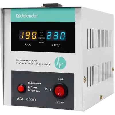 Стабилизатор напряжения Defender ASF 1000D 99035, напольный, 600Вт, 1 розетка