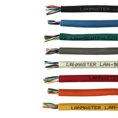 Кабель LANMASTER LAN-5EUTP-PT-LSZH-BK, UTP кат.5E, 4 пары 24AWG, LSZH, 305 м