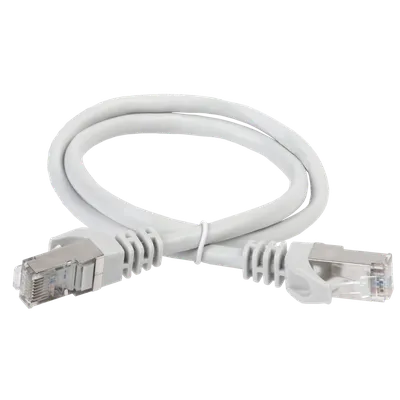 Патч-корд ITK PC01-C6ASL-15M, Cat.6a S/FTP LSZH, RJ45-RJ45, 15 м, серый