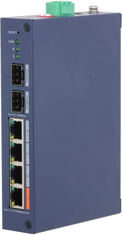 Коммутатор Dahua DH-CHS4206-4ET-60, 4×100 Мбит/с PoE, 2×SFP 1 Гбит/с