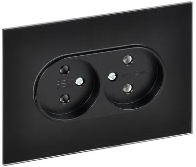 Розетка IEK SKANDY SK-R20-10-K02, 2-местная, без заземления, 10 А, IP20