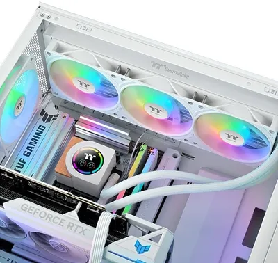 СЖО Thermaltake CL-W500-PL12SW-A, AM5/AM4/1200/1700/1851, LCD, 360мм, белый