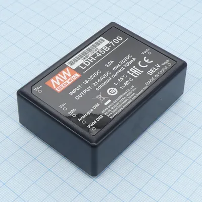 Драйвер Mean Well LDH-45B-700, DC/DC LED повышающий, 18-32В вход, 21-64В/0.7А