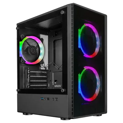 Корпус Ginzzu CL405, mATX, 3×120мм FRGB