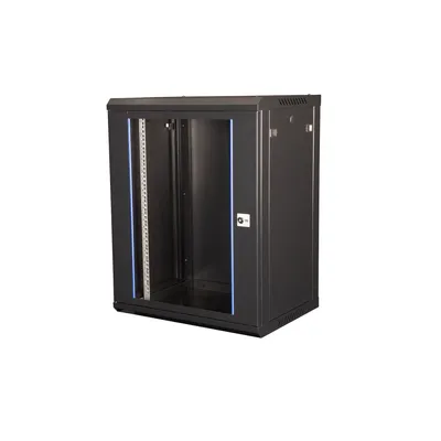 Шкаф настенный Datarex DR-634001, 19", 15U, 600×450 мм, черный
