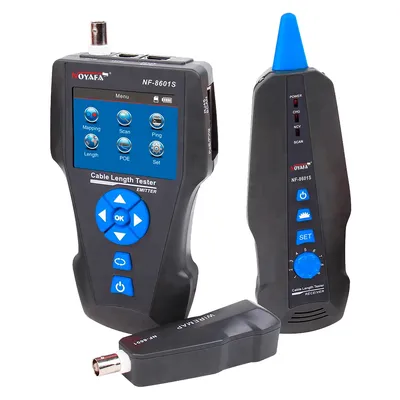 Тестер кабельный Noyafa NF-8601S, TDR, RJ-45/RJ-11/BNC/USB, LCD