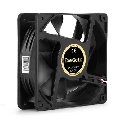 Вентилятор 12В DC ExeGate EX12038S2P (120x120x38 мм, Sleeve bearing (подшипник скольжения), 2pin, 2600RPM, 42dBA)