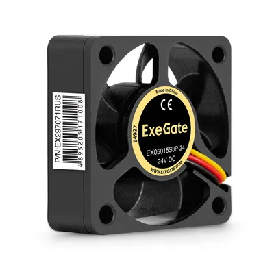 Вентилятор ExeGate EX297071RUS (EX05015S3P-24), 50×50×15 мм, 24 В, 7000 об/мин, 3-pin