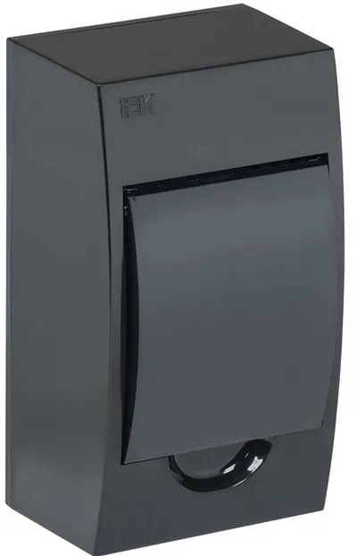 KREPTA 3 Корпус пластиковый ЩРН-П-4 IP41 черный IEK (MKP12-N-04-41-K02)