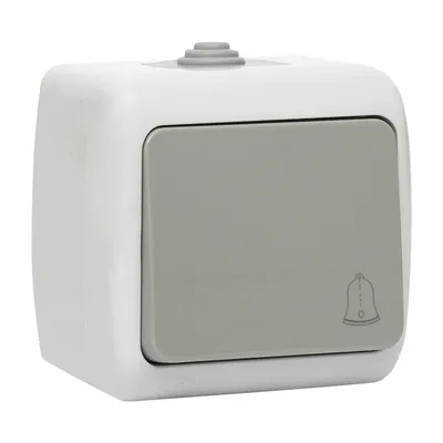 Кнопка звонка EKF EFZ10-026-30-54, 1-кл., 10А, IP54, серая