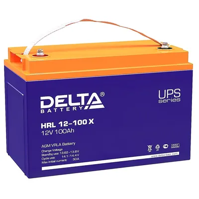 Аккумулятор Delta HRL 12-100 X, 12В, 100Ач, AGM