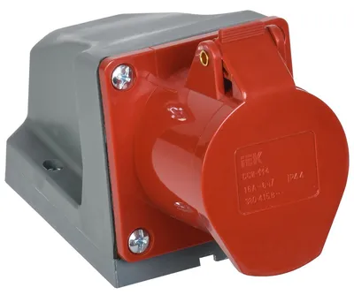 Розетка IEK PSR12-016-4 CEE, 3P+E, 16 А, 400 В, IP44