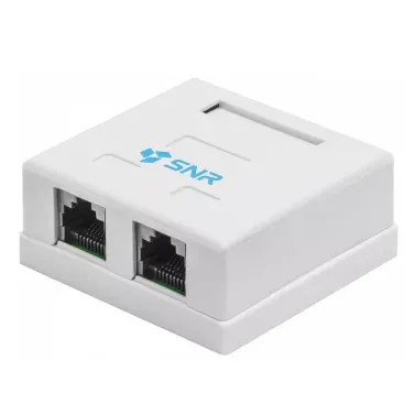 Розетка накладная SNR SNR-C5E-WO2, 2xRJ45, кат. 5e, белая